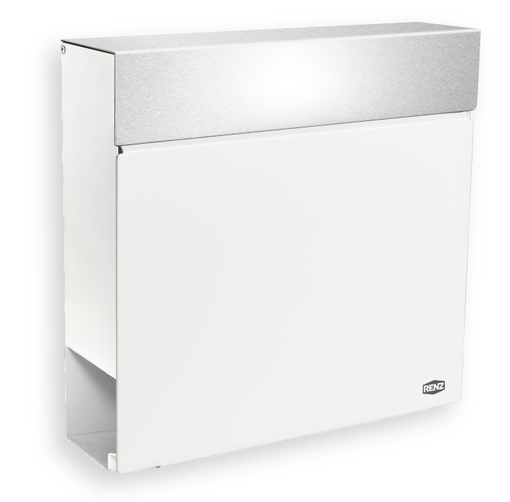RENZ Skyline Briefkasten Cloud mit Zeitungsfach Verkehrsweiß