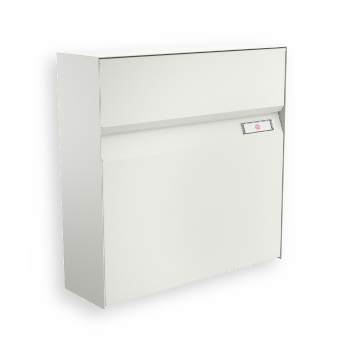 RENZ Briefkasten Erwin Verkehrsweiß mit NS92 Namensschild