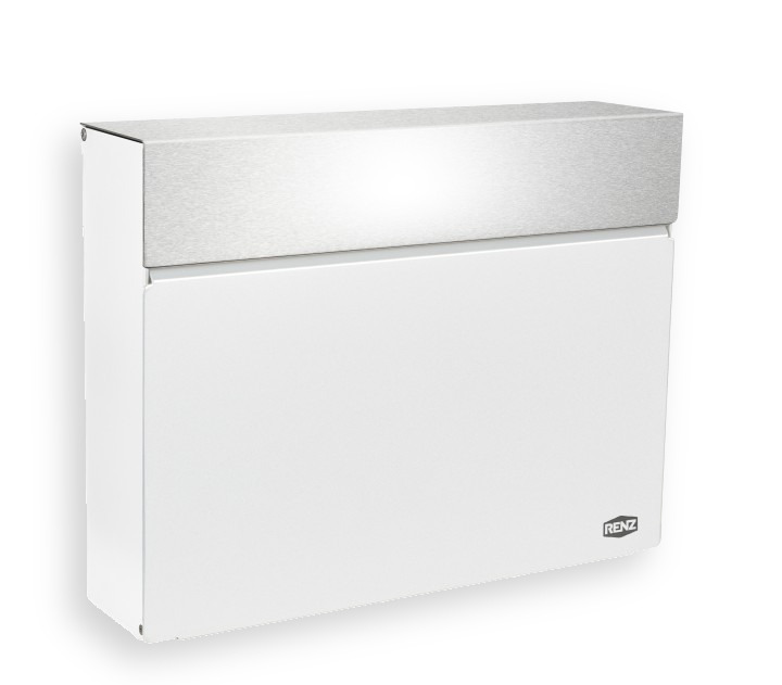 RENZ Skyline Briefkasten Horizon Verkehrsweiß (mit Namensschild)
