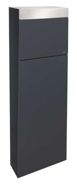 RENZ Skyline Briefkasten Stele Liberty Anthrazitgrau (mit Namensschild)