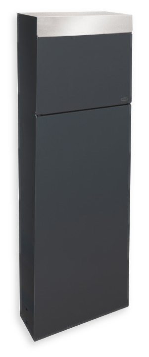 RENZ Skyline Briefkasten Stele Liberty Anthrazitgrau (mit Namensschild)