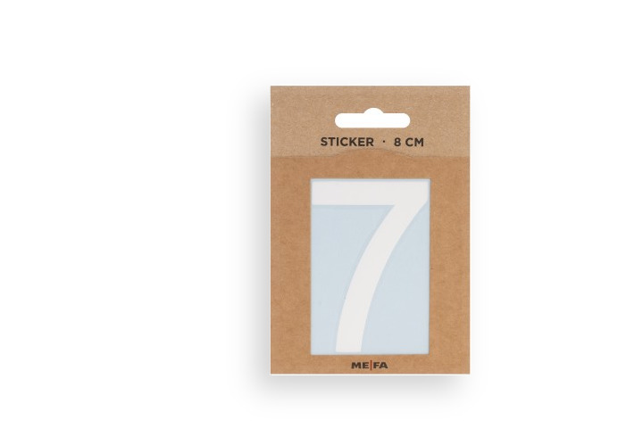 MEFA Selbstklebende Hausnummer 7 in Weiß