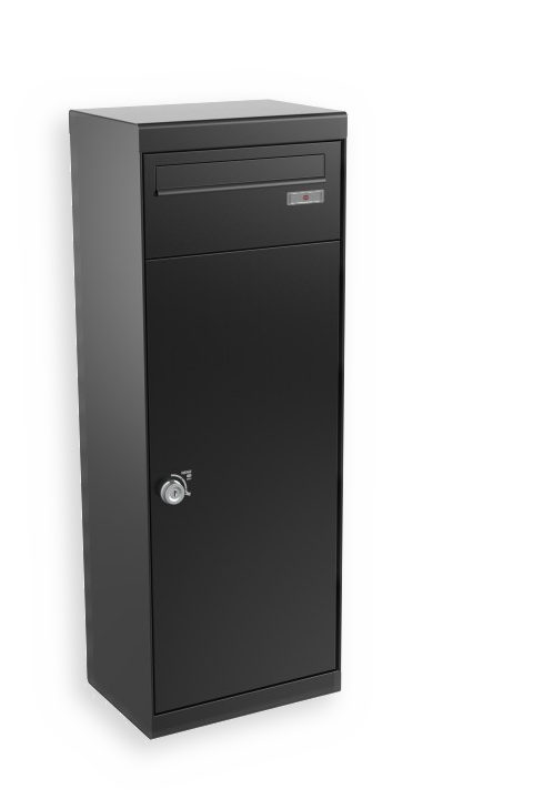 RENZ QUBO L (gerades Dach, Entnahme von hinten), Tiefschwarz
