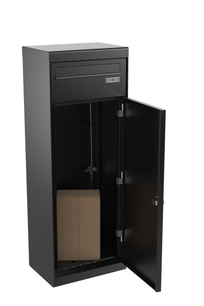 RENZ QUBO L (gerades Dach, Entnahme von hinten), Tiefschwarz