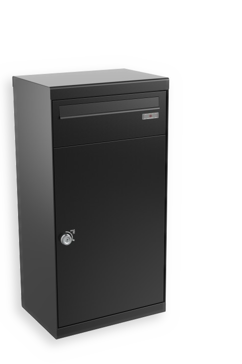 RENZ QUBO XL (gerades Dach, Entnahme von hinten), Tiefschwarz