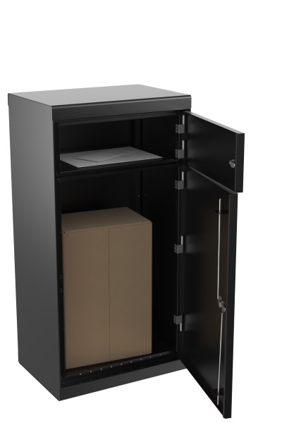 RENZ QUBO XL (gerades Dach, Entnahme von hinten), Tiefschwarz