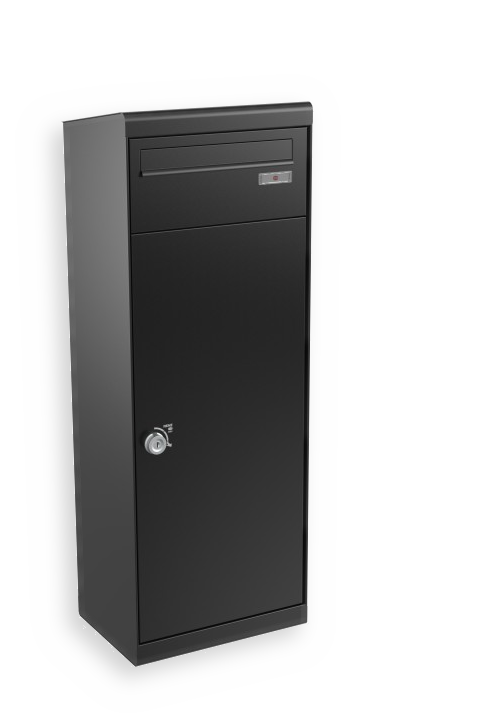 RENZ QUBO L (schräges Dach, Entnahme von hinten), Tiefschwarz