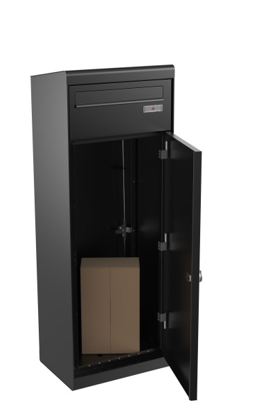 RENZ QUBO L (schräges Dach, Entnahme von hinten), Tiefschwarz