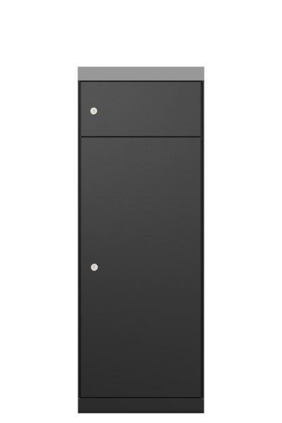 RENZ QUBO L (schräges Dach, Entnahme von hinten), Tiefschwarz