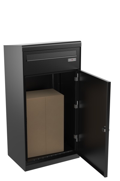 RENZ QUBO XL (schräges Dach, Entnahme von hinten), Tiefschwarz