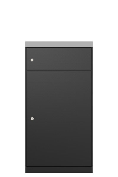 RENZ QUBO XL (schräges Dach, Entnahme von hinten), Tiefschwarz
