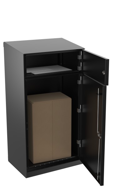 RENZ QUBO XL (schräges Dach, Entnahme von hinten), Tiefschwarz