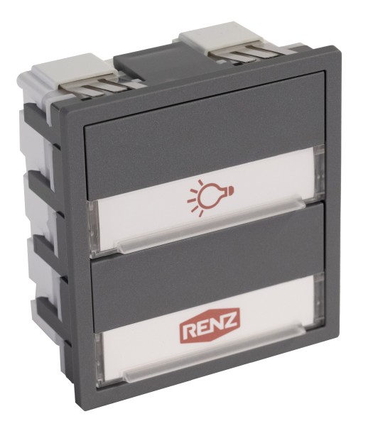 Klingel- und Lichtmodul (1x Licht/1x Klingel) 3. Generation Basaltgrau