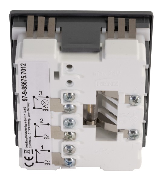 Klingel- und Lichtmodul (1x Licht/2x Klingel) 3. Generation Basaltgrau