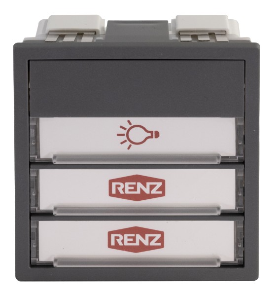Klingel- und Lichtmodul (1x Licht/2x Klingel) 3. Generation Basaltgrau
