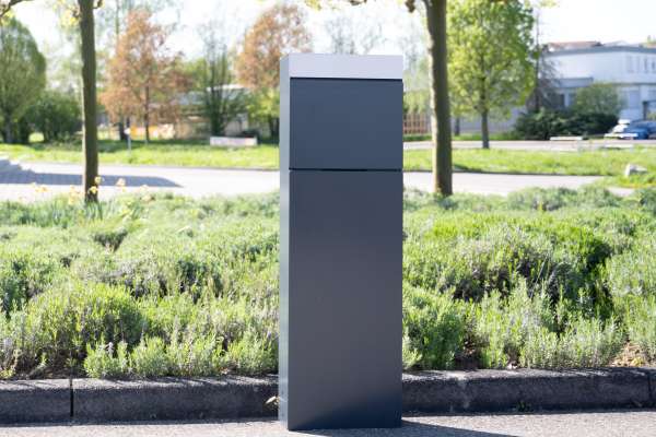 RENZ Skyline Briefkasten Stele Liberty Anthrazitgrau