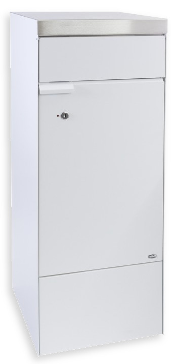 RENZ Skyline Paketbriefkasten Royal Weiß (mit Namensschild)