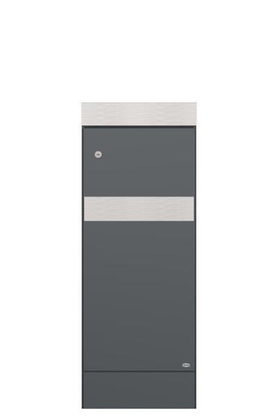 RENZ Skyline Paketkasten Cliff Anthrazitgrau (mit Namensschild)