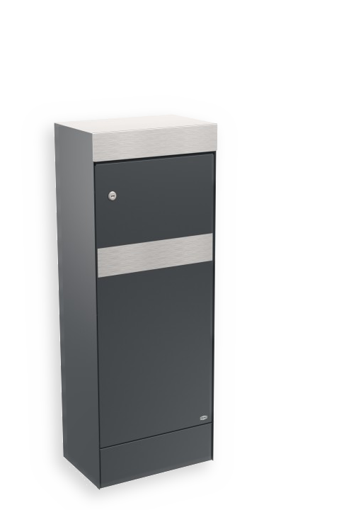 RENZ Skyline Paketkasten Cliff Anthrazitgrau (mit Namensschild)