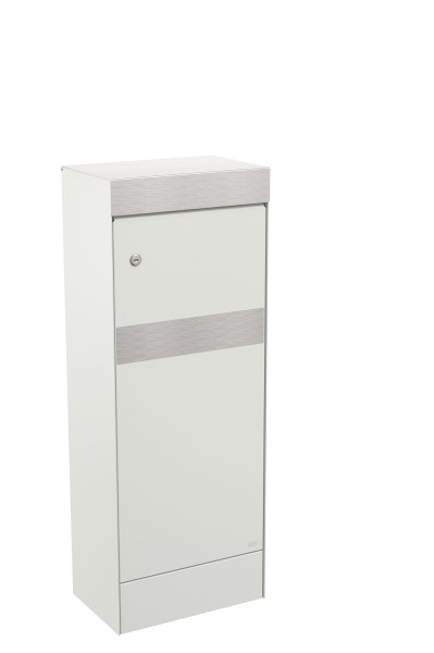 RENZ Skyline Paketkasten Cliff Weiß (mit Namensschild)