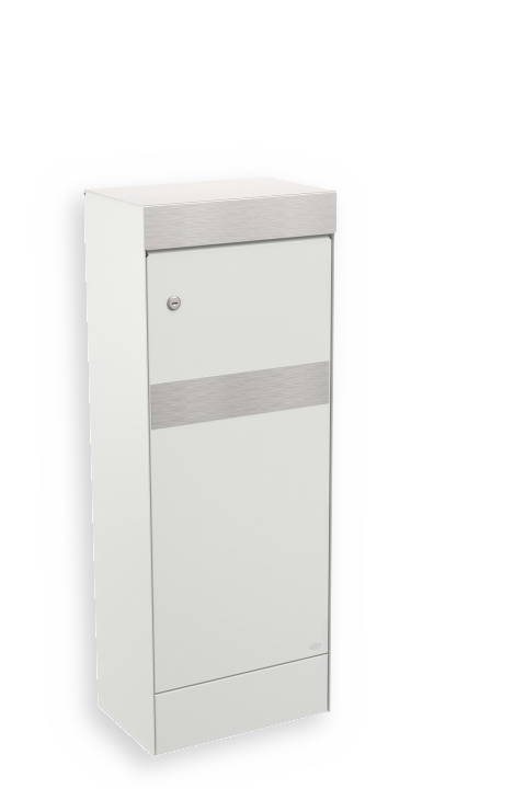 RENZ Skyline Paketkasten Cliff Weiß (mit Namensschild)