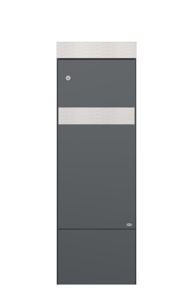 RENZ Skyline Paketkasten Edge Anthrazitgrau (mit Namensschild)