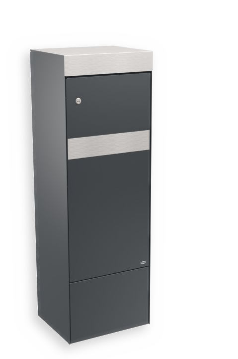 RENZ Skyline Paketkasten Edge Anthrazitgrau (mit Namensschild)