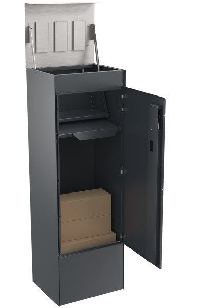 RENZ Skyline Paketkasten Edge Anthrazitgrau (mit Namensschild)