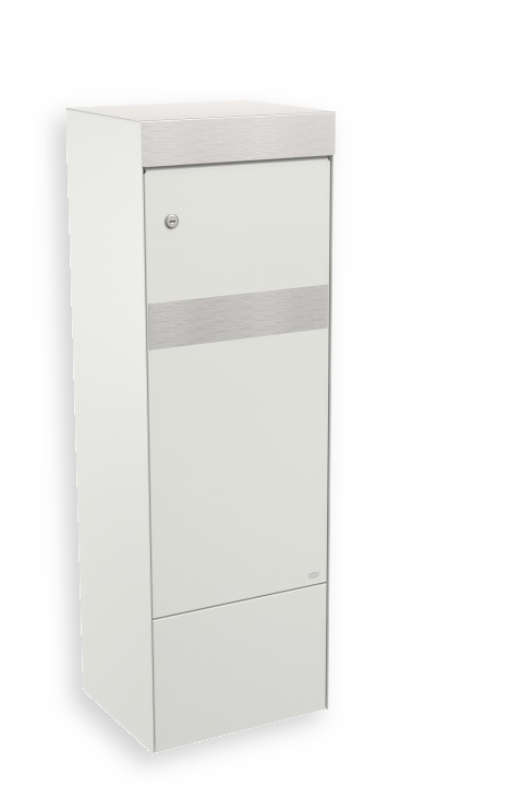 RENZ Skyline Paketkasten Edge Weiß (mit Namensschild)