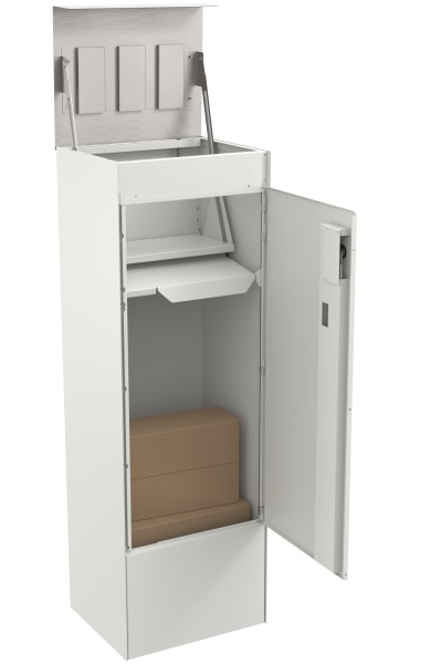 RENZ Skyline Paketkasten Edge Weiß (mit Namensschild)