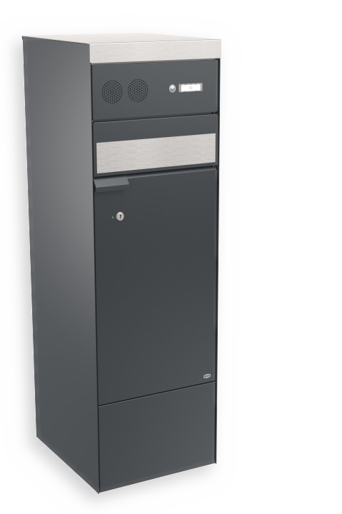 RENZ Skyline Brief-& Paketkasten Empire Anthrazitgrau (mit Namensschild)