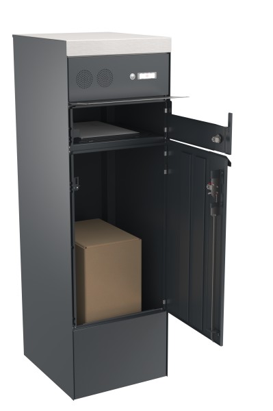 RENZ Skyline Brief-& Paketkasten Empire Anthrazitgrau (mit Namensschild)