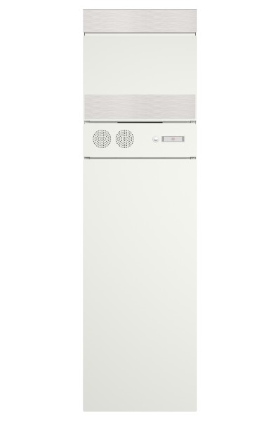 RENZ Skyline Briefkasten Stele Sky Weiß (mit Namensschild)