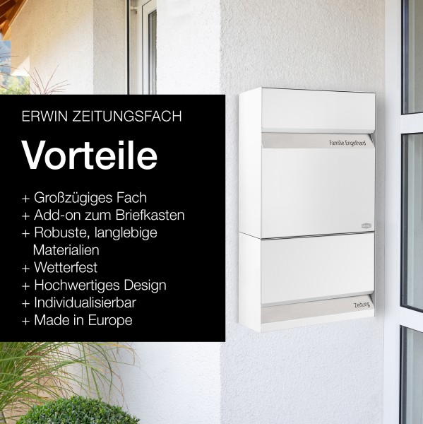 Erweiterung Zeitungsfach Briefkasten Erwin 