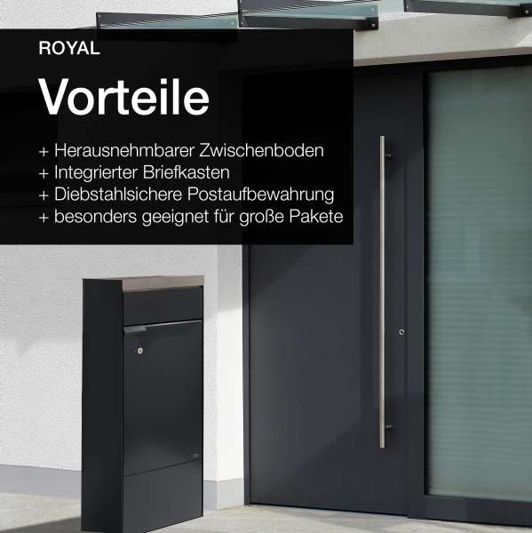 RENZ Skyline Paketbriefkasten Royal Anthrazitgrau