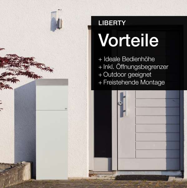 RENZ Skyline Briefkasten Stele Liberty Verkehrsweiß