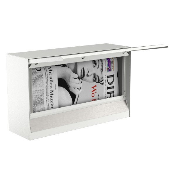 Erweiterung Zeitungsfach Briefkasten Erwin mit Edelstahlschild