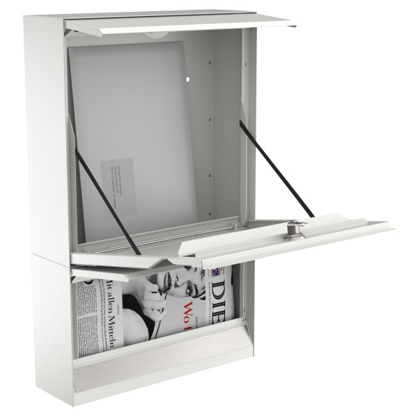 Erweiterung Zeitungsfach Briefkasten Erwin mit Edelstahlschild